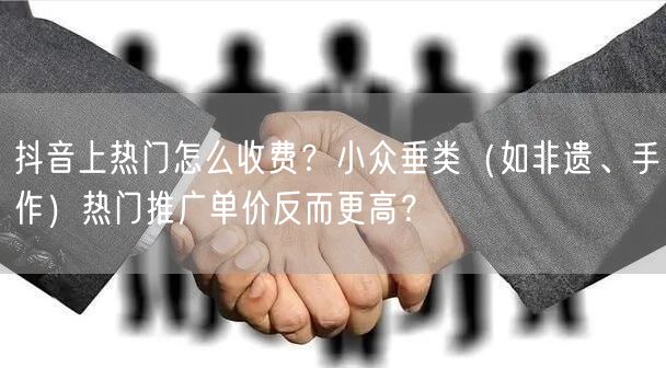 抖音上热门怎么收费？小众垂类（如非遗、手作）热门推广单价反而更高？