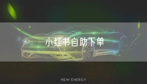 小红书自助下单