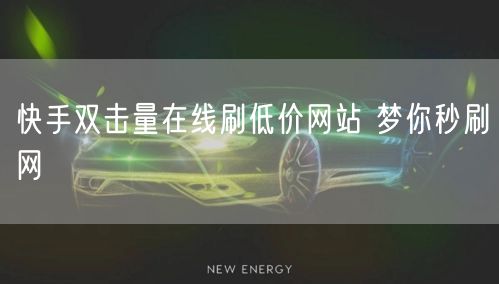 快手双击量在线刷低价网站 梦你秒刷网