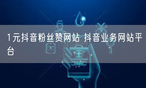 1元抖音粉丝赞网站 抖音业务网站平台