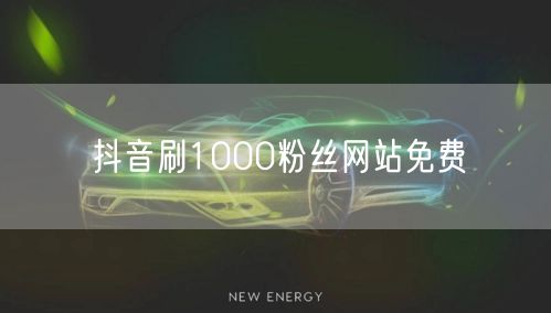 抖音刷1000粉丝网站免费