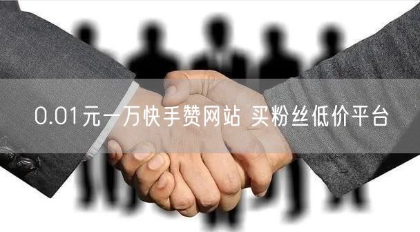 0.01元一万快手赞网站 买粉丝低价平台