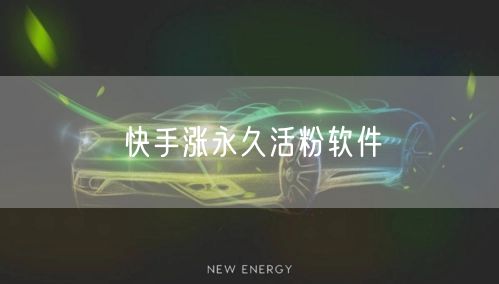快手涨永久活粉软件