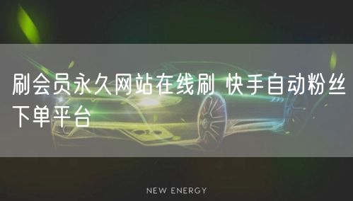 刷会员永久网站在线刷 快手自动粉丝下单平台