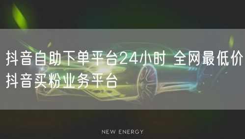 抖音自助下单平台24小时 全网最低价抖音买粉业务平台