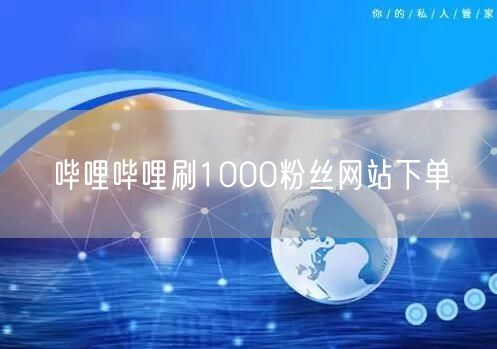 哔哩哔哩刷1000粉丝网站下单