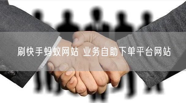刷快手蚂蚁网站 业务自助下单平台网站