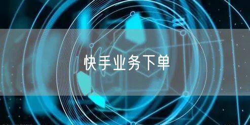 快手业务下单