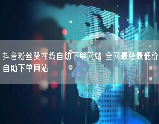 抖音粉丝赞在线自助下单网站 全网最稳最低价自助下单网站