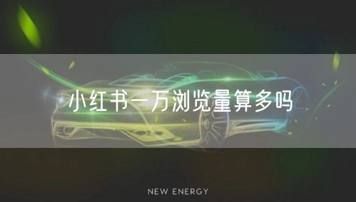 小红书一万浏览量算多吗