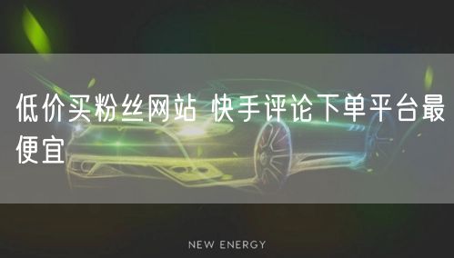 低价买粉丝网站 快手评论下单平台最便宜