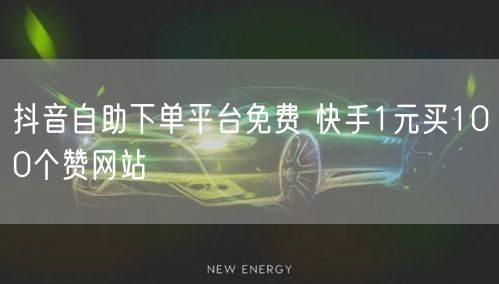 抖音自助下单平台免费 快手1元买100个赞网站