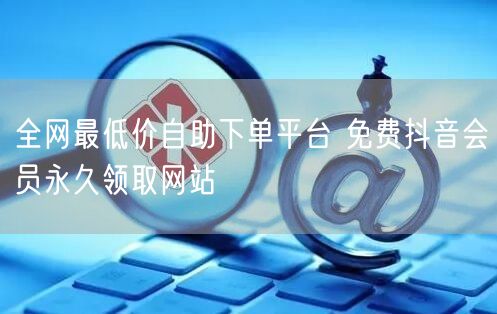 全网最低价自助下单平台 免费抖音会员永久领取网站