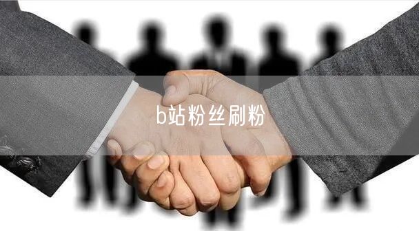 b站粉丝刷粉