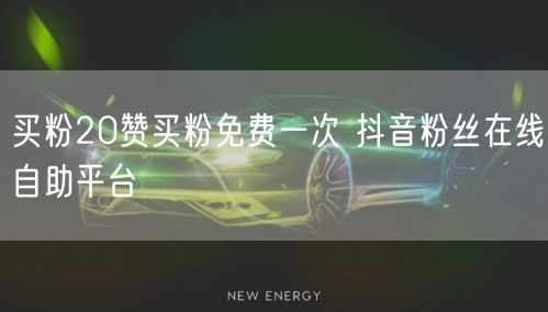 买粉20赞买粉免费一次 抖音粉丝在线自助平台