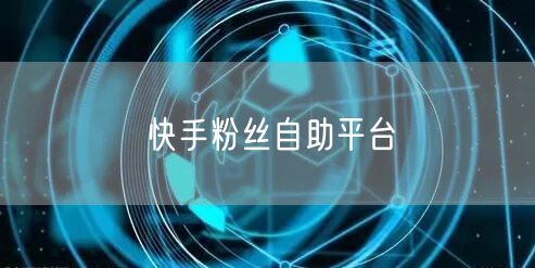 快手粉丝自助平台