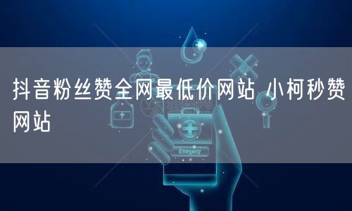 抖音粉丝赞全网最低价网站 小柯秒赞网站