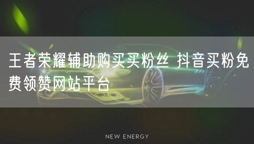 王者荣耀辅助购买买粉丝 抖音买粉免费领赞网站平台