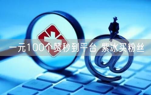 一元100个赞秒到平台 紫冰买粉丝