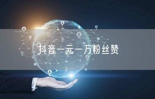 抖音一元一万粉丝赞