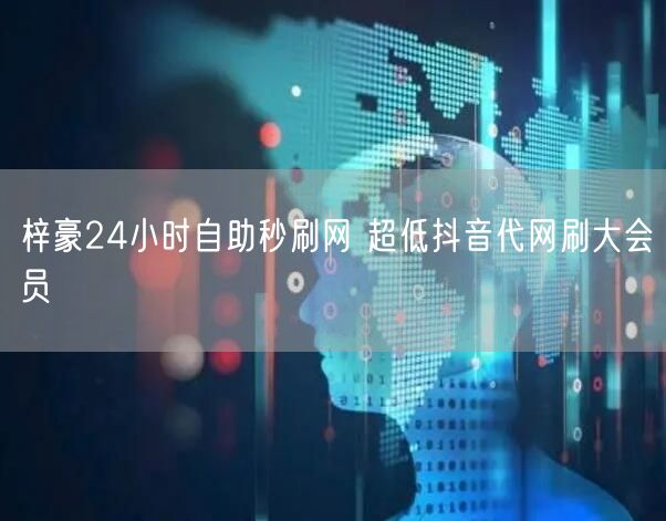 梓豪24小时自助秒刷网 超低抖音代网刷大会员