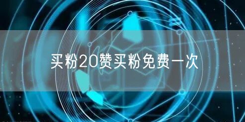 买粉20赞买粉免费一次