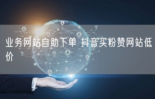 业务网站自助下单 抖音买粉赞网站低价
