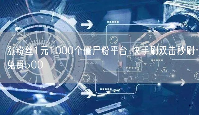 涨粉丝1元1000个僵尸粉平台 快手刷双击秒刷免费500