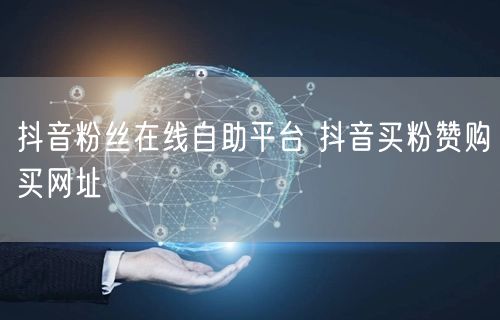 抖音粉丝在线自助平台 抖音买粉赞购买网址