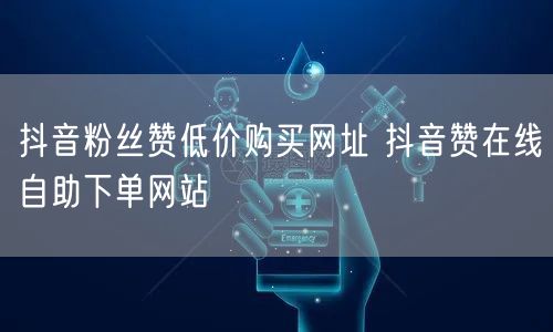 抖音粉丝赞低价购买网址 抖音赞在线自助下单网站