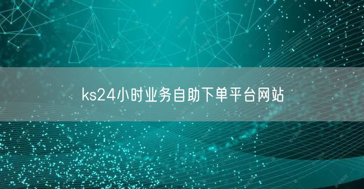 ks24小时业务自助下单平台网站
