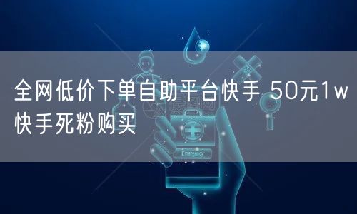 全网低价下单自助平台快手 50元1w快手死粉购买