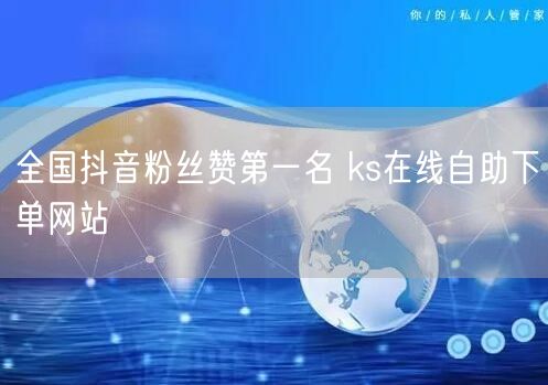 全国抖音粉丝赞第一名 ks在线自助下单网站