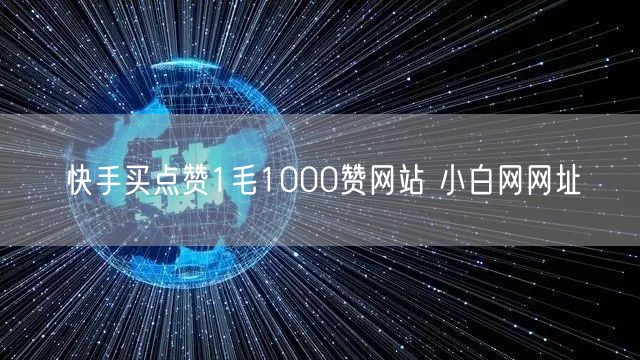 快手买点赞1毛1000赞网站 小白网网址