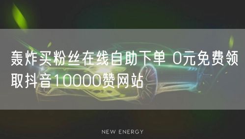 轰炸买粉丝在线自助下单 0元免费领取抖音10000赞网站