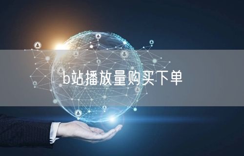 b站播放量购买下单