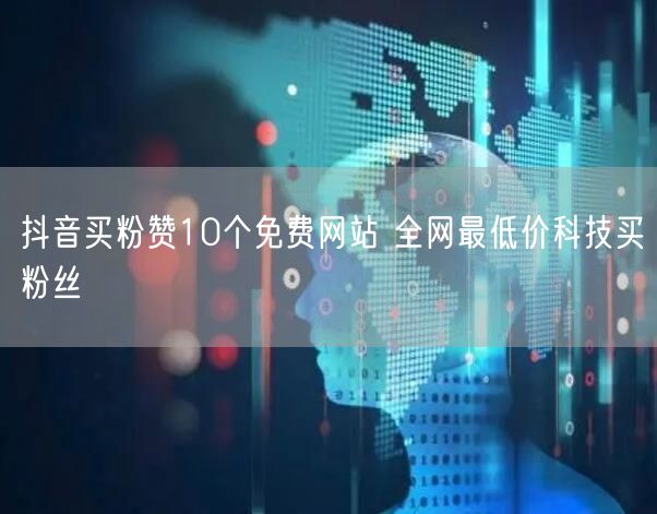 抖音买粉赞10个免费网站 全网最低价科技买粉丝