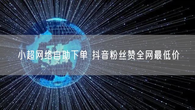 小超网络自助下单 抖音粉丝赞全网最低价