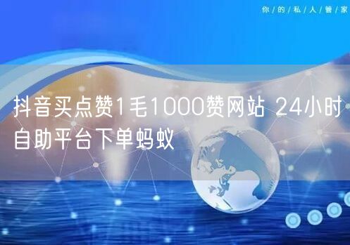 抖音买点赞1毛1000赞网站 24小时自助平台下单蚂蚁