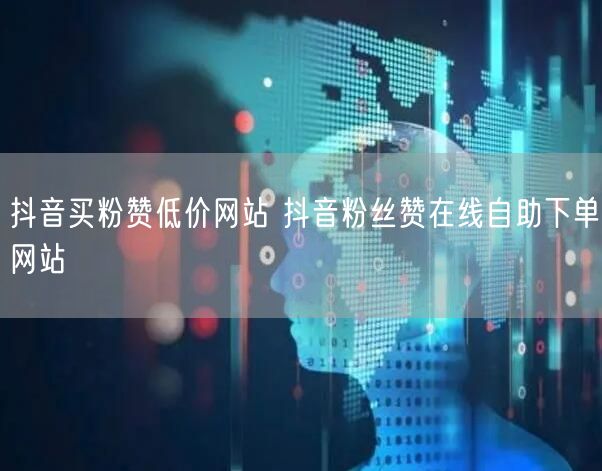 抖音买粉赞低价网站 抖音粉丝赞在线自助下单网站