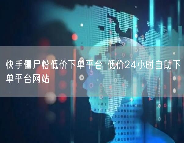 快手僵尸粉低价下单平台 低价24小时自助下单平台网站