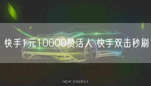 快手1元10000赞活人 快手双击秒刷