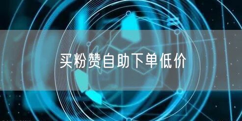 买粉赞自助下单低价