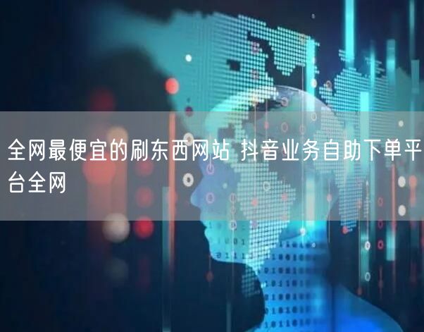全网最便宜的刷东西网站 抖音业务自助下单平台全网