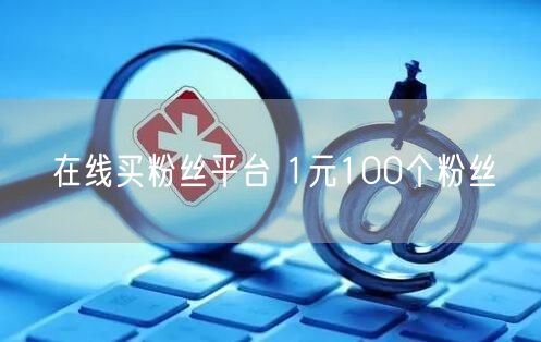 在线买粉丝平台 1元100个粉丝
