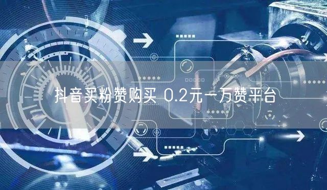 抖音买粉赞购买 0.2元一万赞平台