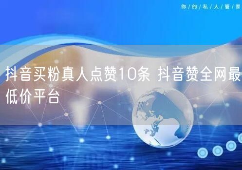 抖音买粉真人点赞10条 抖音赞全网最低价平台