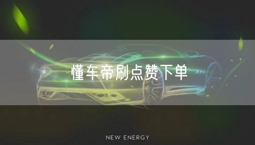 懂车帝刷点赞下单