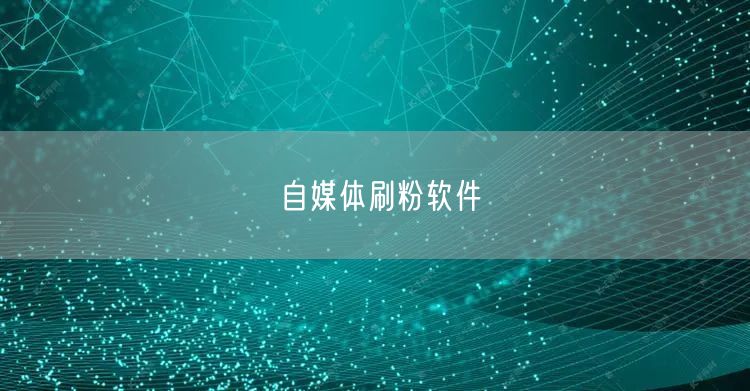 自媒体刷粉软件