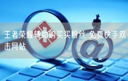 王者荣耀辅助购买买粉丝 免费快手双击网站
